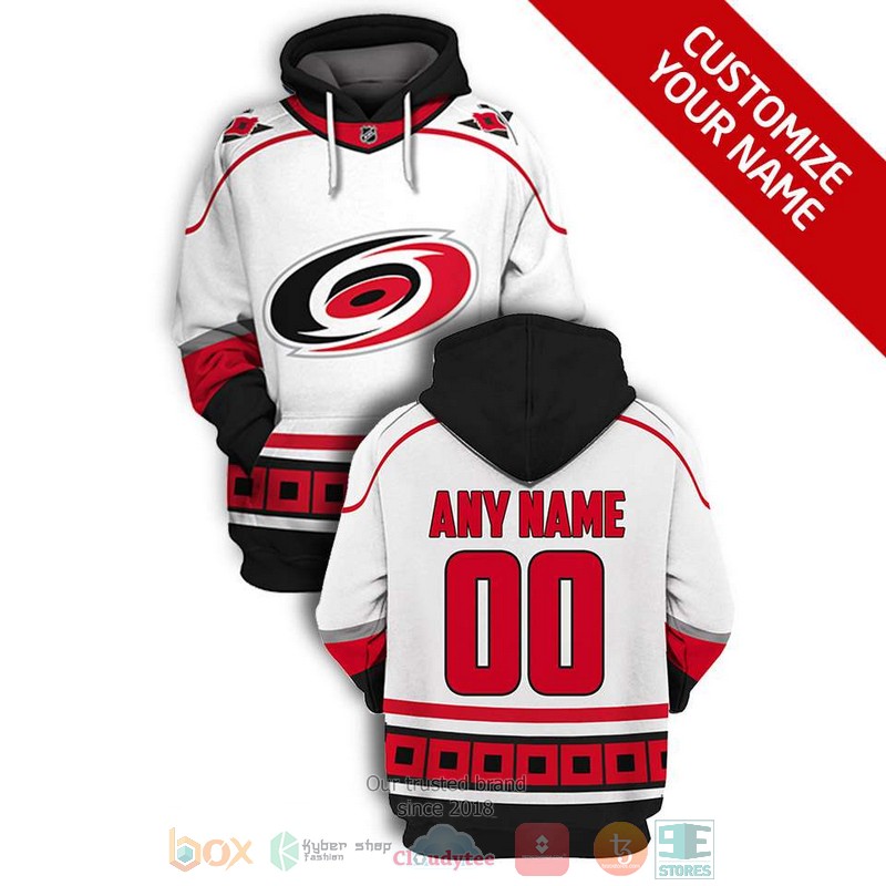 NEW Carolina Hurricanes NHL white black Personalized 3D shirt, hoodie