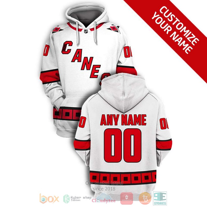 NEW Carolina Hurricanes NHL white red Personalized 3D shirt, hoodie