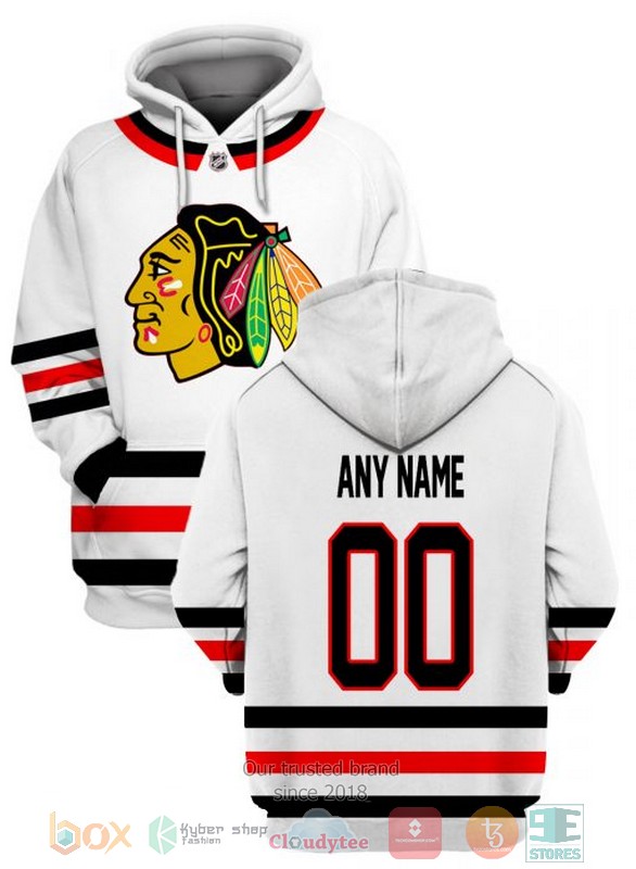 NEW Chicago Blackhawks NHL white Personalized 3D shirt, hoodie