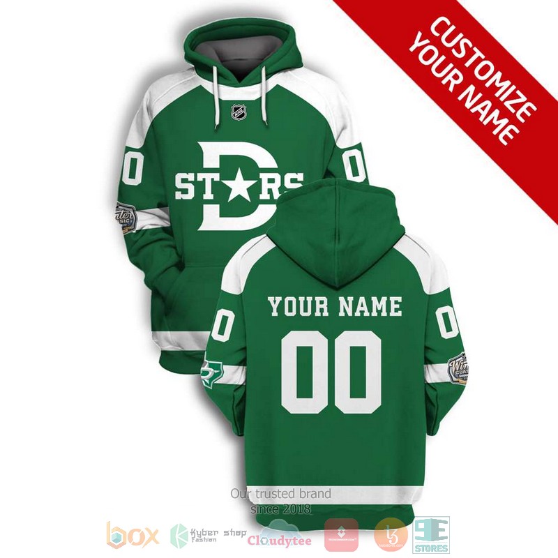 NEW Dallas Stars NHL Personalized green white 3D shirt, hoodie