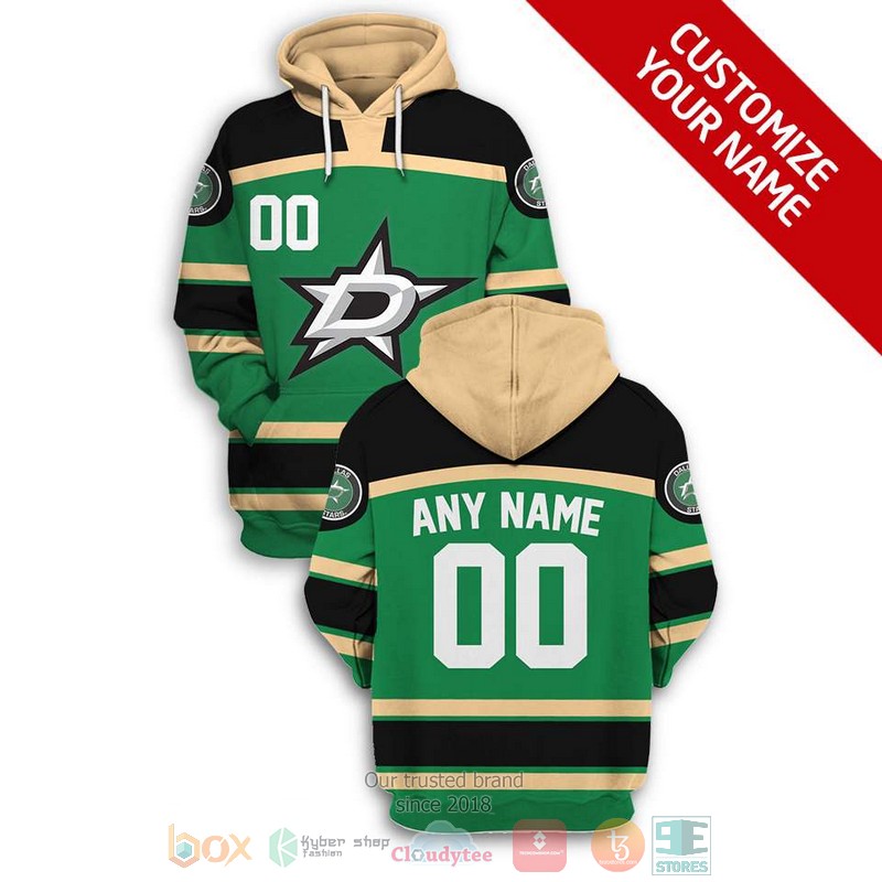 NEW Dallas Stars NHL green khaki Personalized 3D shirt, hoodie