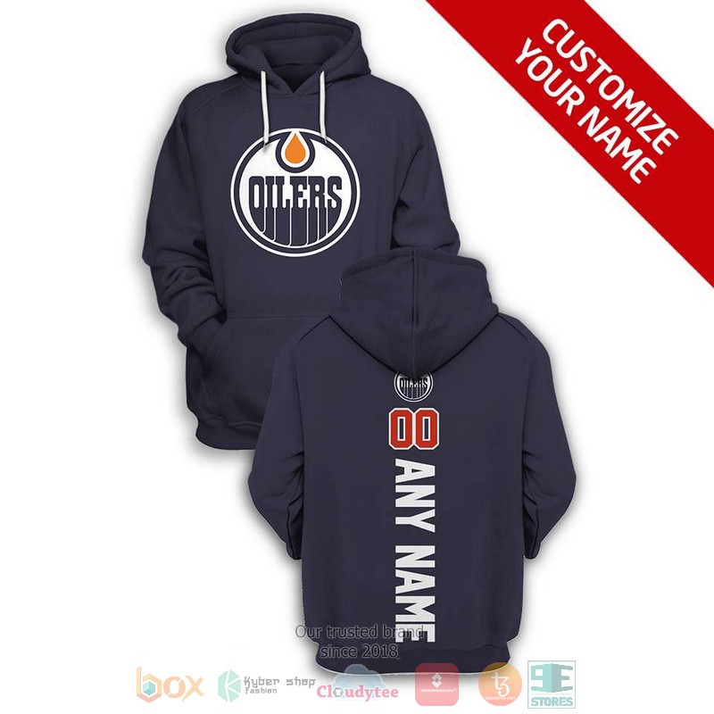 NEW Edmonton Oilers NHL dark blue Personalized 3D shirt, hoodie