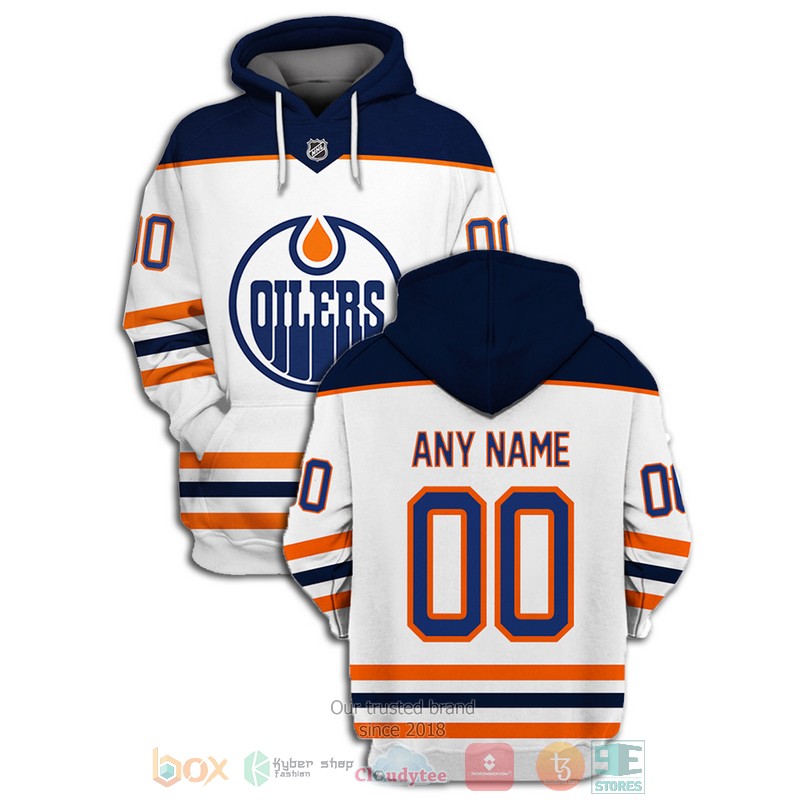 NEW Edmonton Oilers NHL white Personalized 3D shirt, hoodie