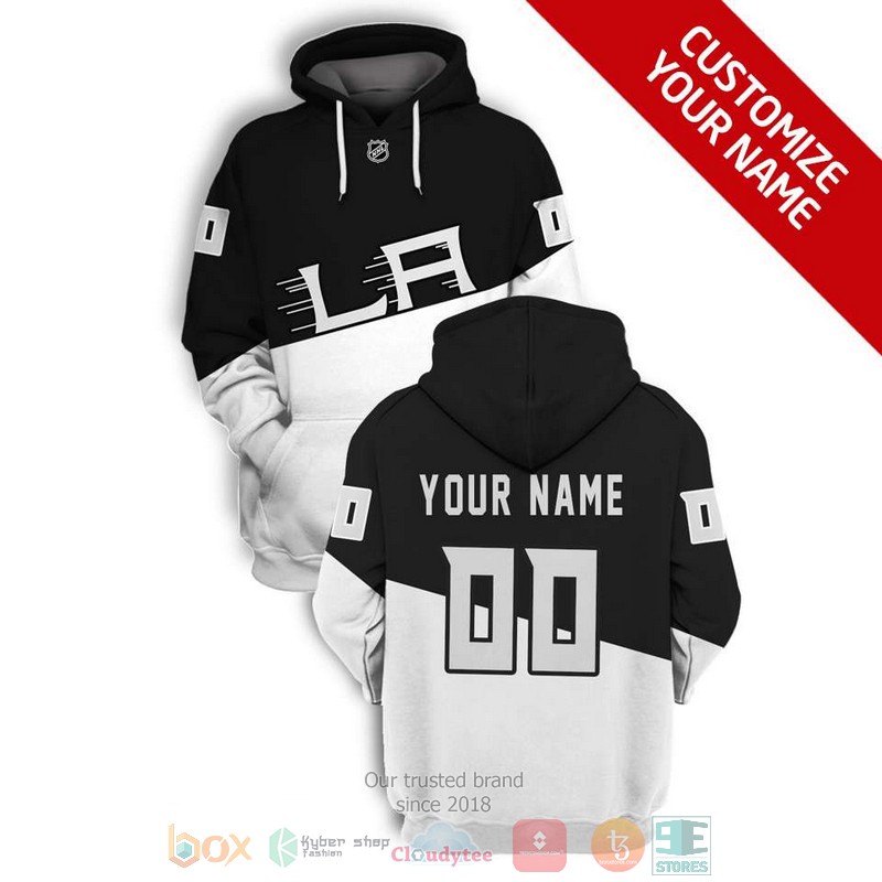 NEW Los Angeles King NHL Personalized black white 3D shirt, hoodie