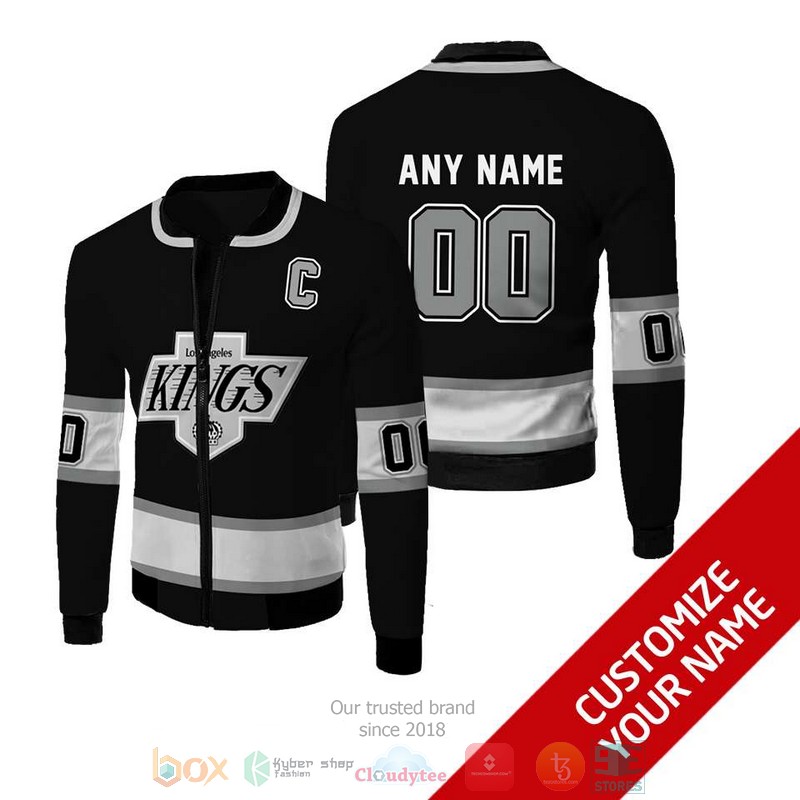 NEW NHL Los Angeles Kings black Personalized bomber jacket