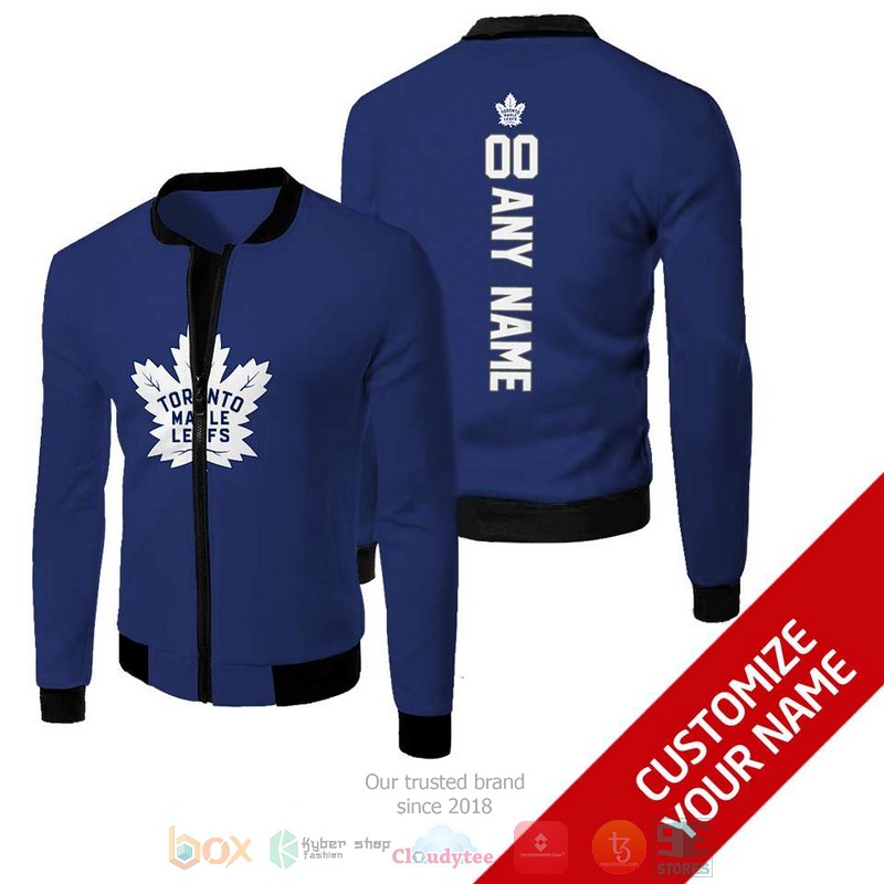 NEW NHL Toronto Maple Leafs blue Personalized bomber jacket