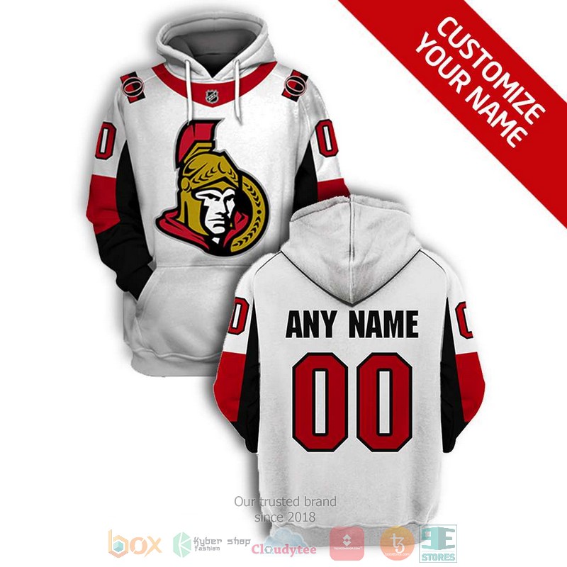 NEW Ottawa Senators NHL white red Personalized 3D shirt, hoodie