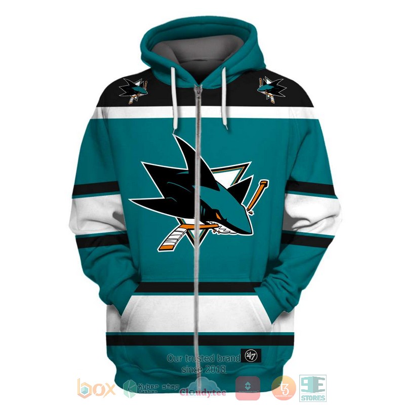 NEW San Jose Sharks NHL Pacific Sea Teal Personalized 3D shirt, hoodie