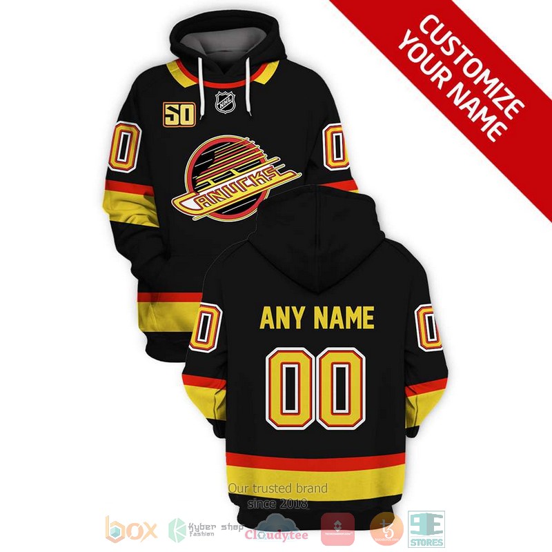 NEW Vancouver Canucks NHL Personalized black 3D shirt, hoodie