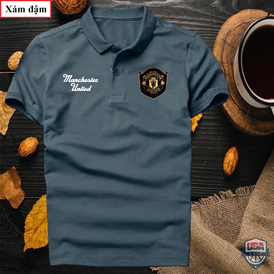 Manchester United Football Club Dark Grey Polo Shirt