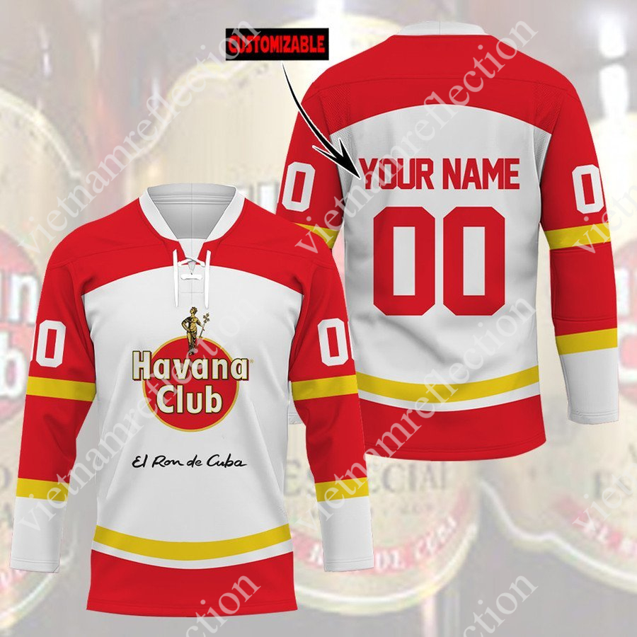Personalized Havana Club El Ron de Cuba hockey jersey