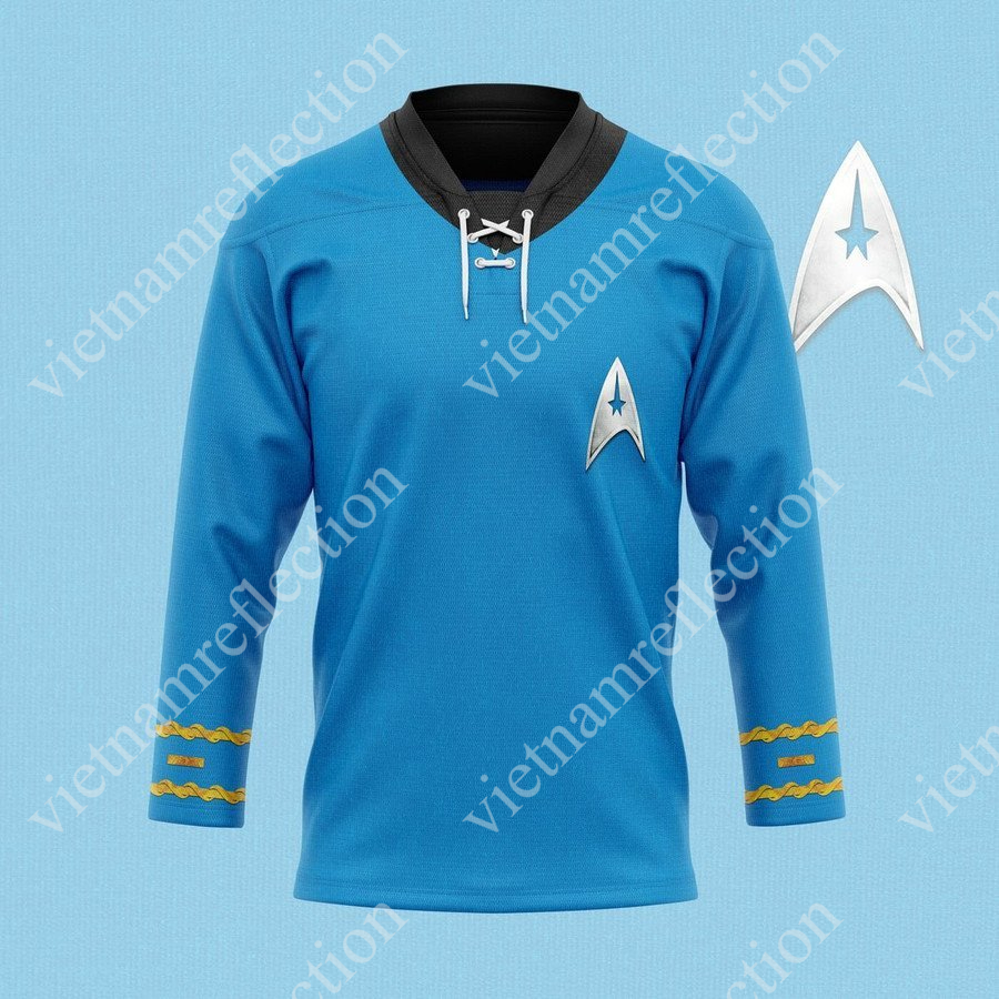 Star Trek blue uniform hockey jersey