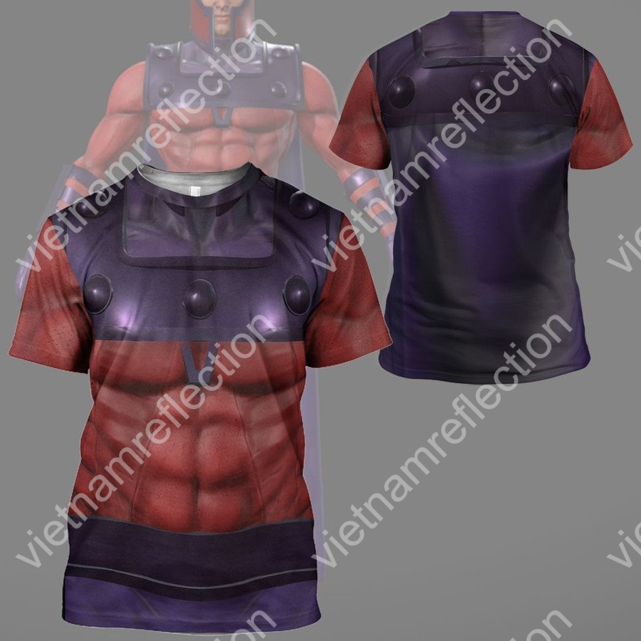 X-men Magneto cosplay 3d hoodie t-shirt apparel