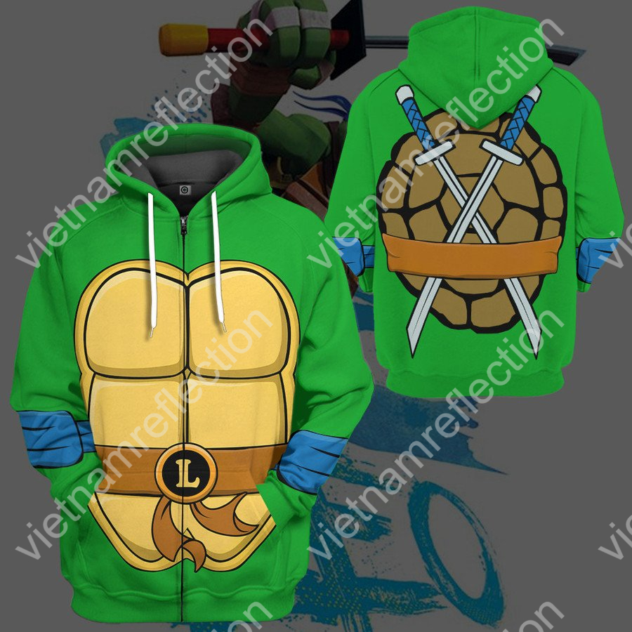 Leonardo TMNT 1987 Leo cosplay 3d hoodie t-shirt apparel