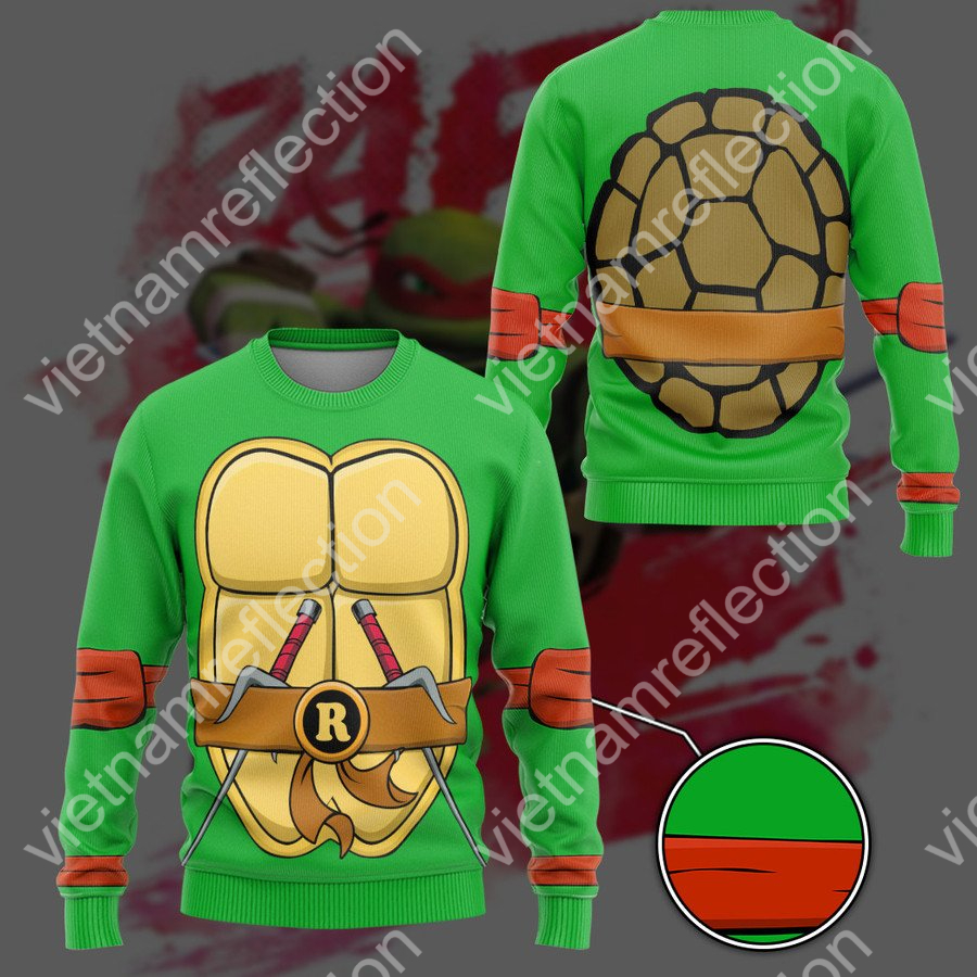 Raphael TMNT 1987 Raph cosplay 3d hoodie t-shirt apparel