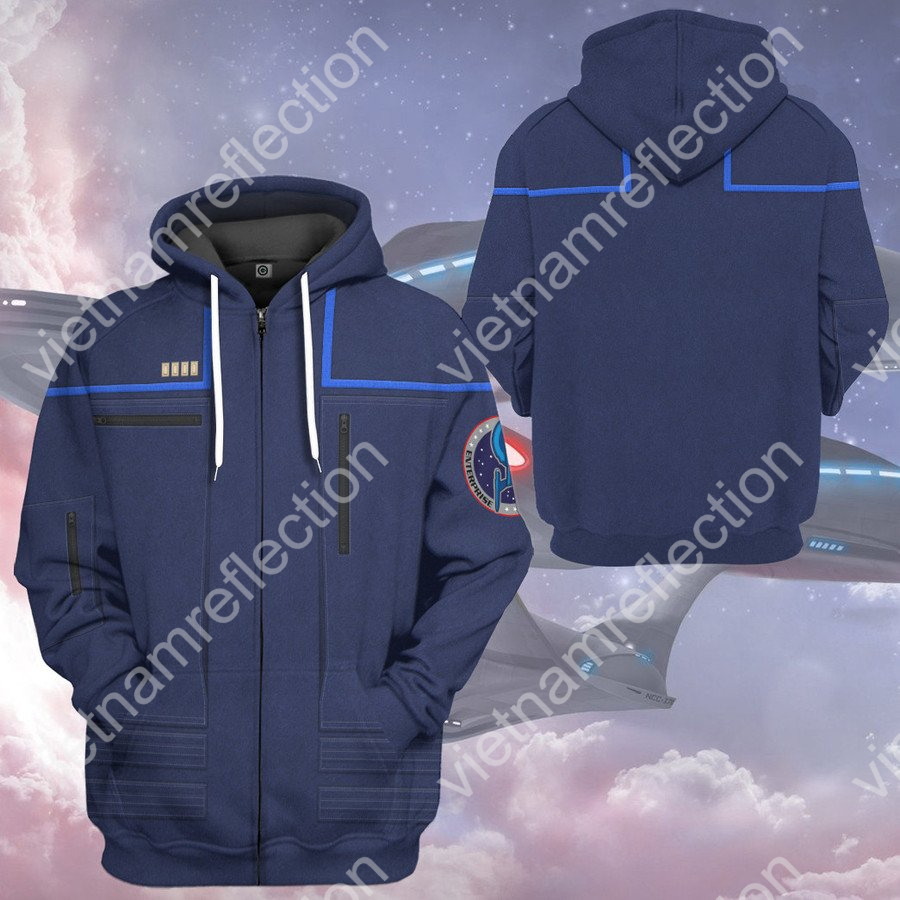 Star Trek Enterprise Blue Uniform 3d hoodie t-shirt apparel