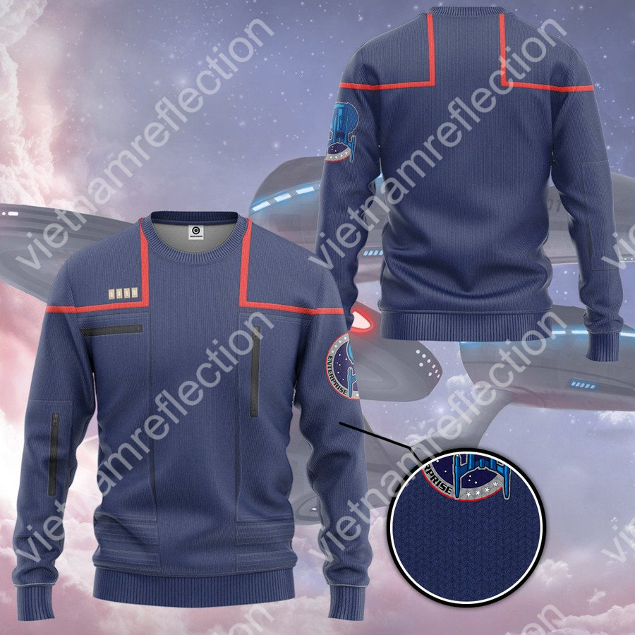 Star Trek Enterprise Red Uniform 3d hoodie t-shirt apparel