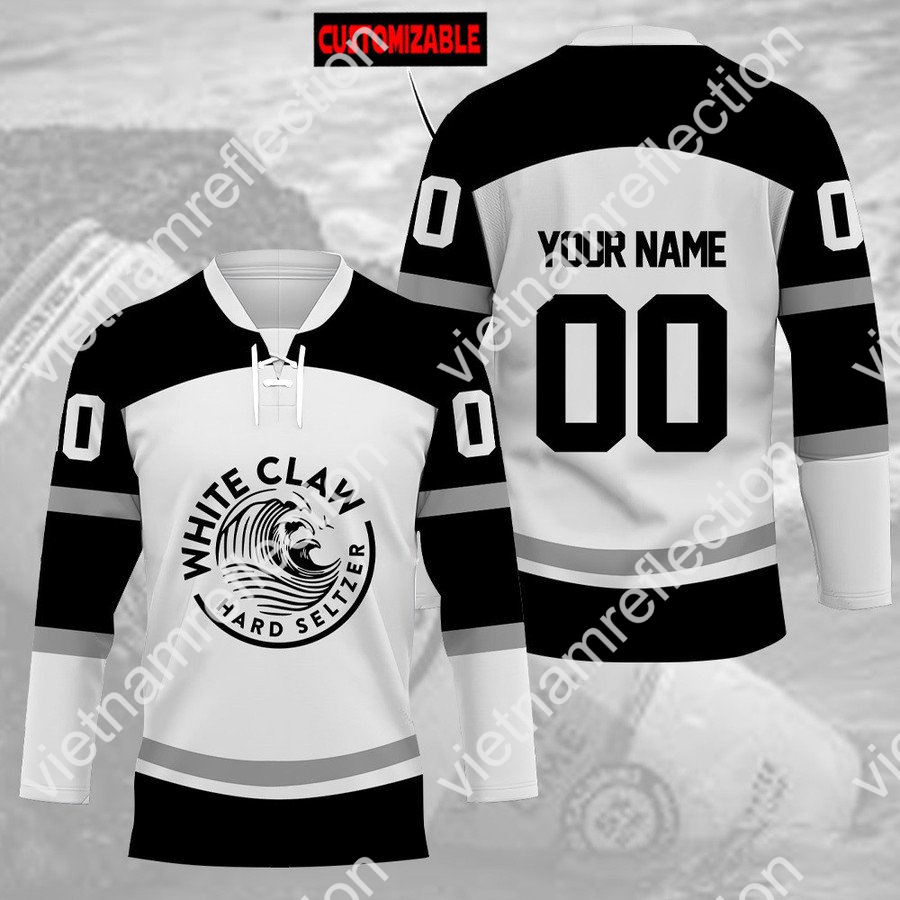 White Claw custom name and number hockey jersey