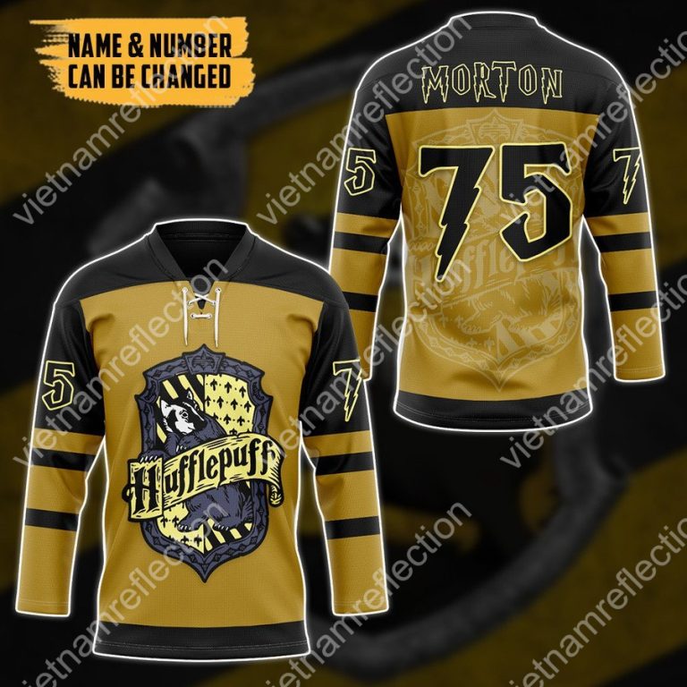 Personalized Harry Potter Hufflepuff hockey jersey