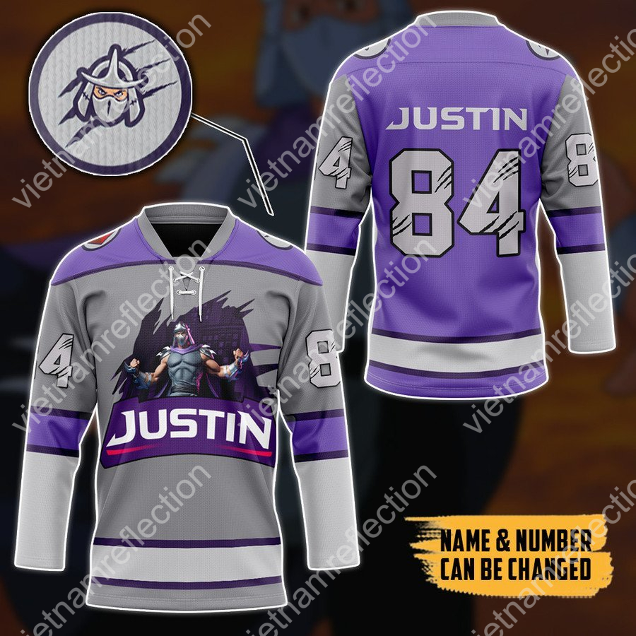 Personalized TMNT Shredder hockey jersey