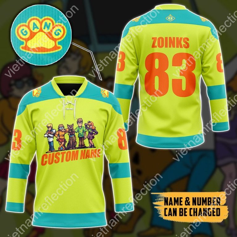 Personalized Scooby Doo hockey jersey