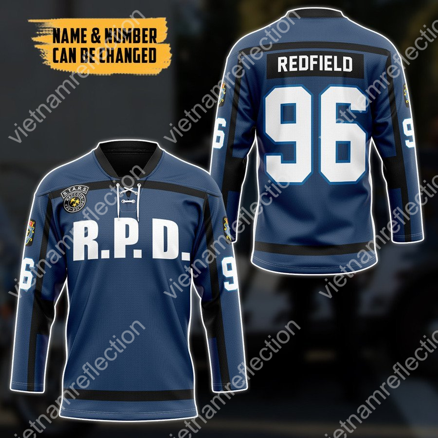 Personalized Raccoon Police Department RPD hockey jersey