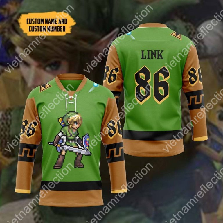 Personalized The Legend of Zelda Link hockey jersey