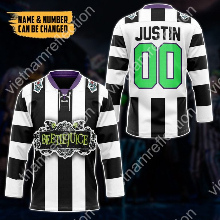 Personalized Beetlejuice Sandworm hockey jersey