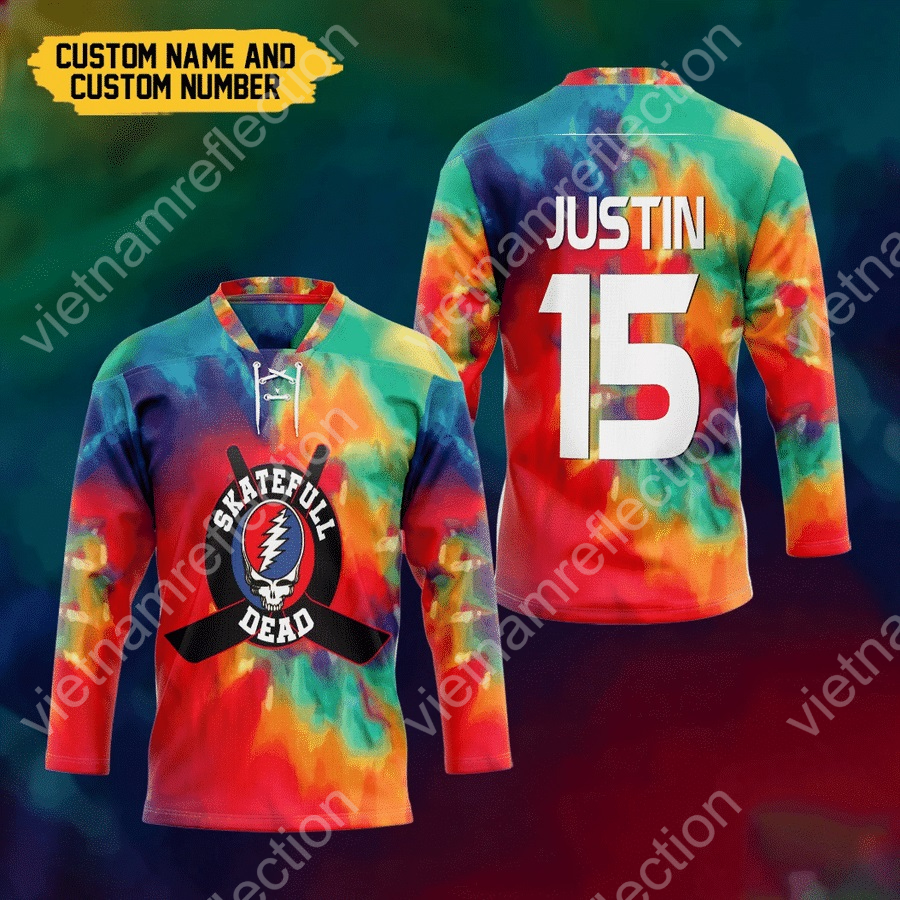 Personalized Skatefull Dead hockey jersey