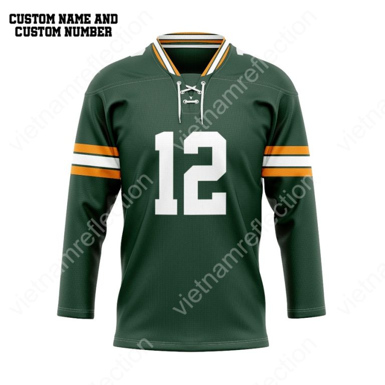 Personalized Green Bay Packers NFL hockey jersey