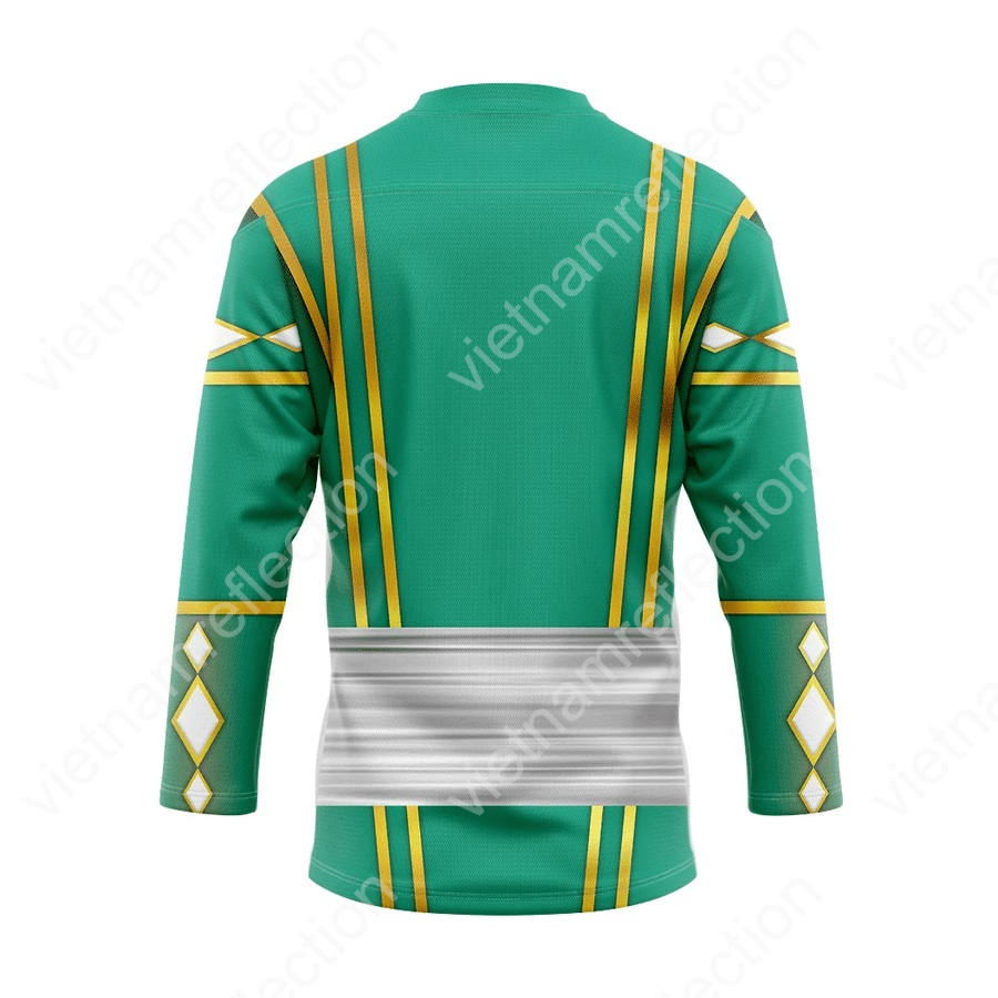 Mighty Morphin Power Rangers Green Ranger Ninjetti hockey jersey