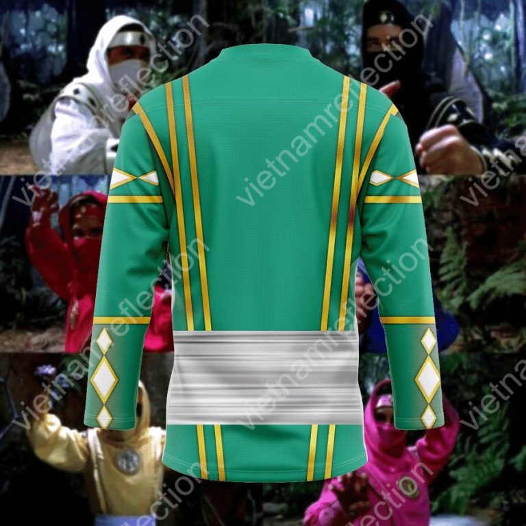 Mighty Morphin Power Rangers Green Ranger Ninjetti hockey jersey