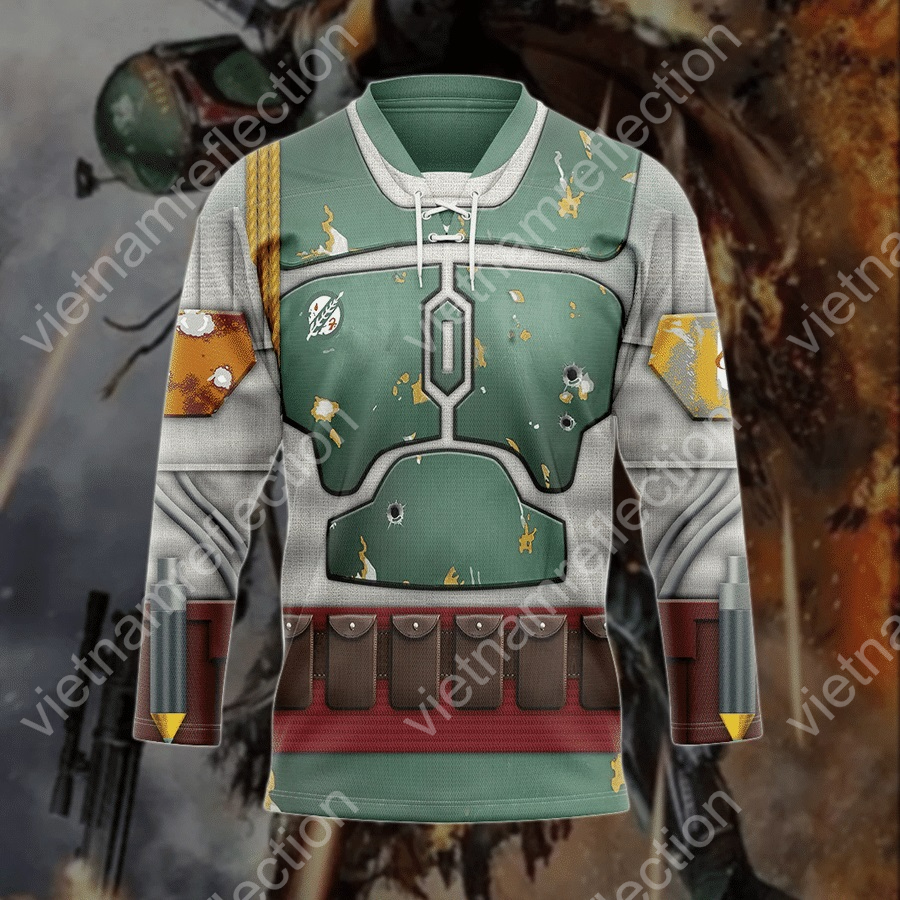 Star Wars Boba Fett cosplay hockey jersey