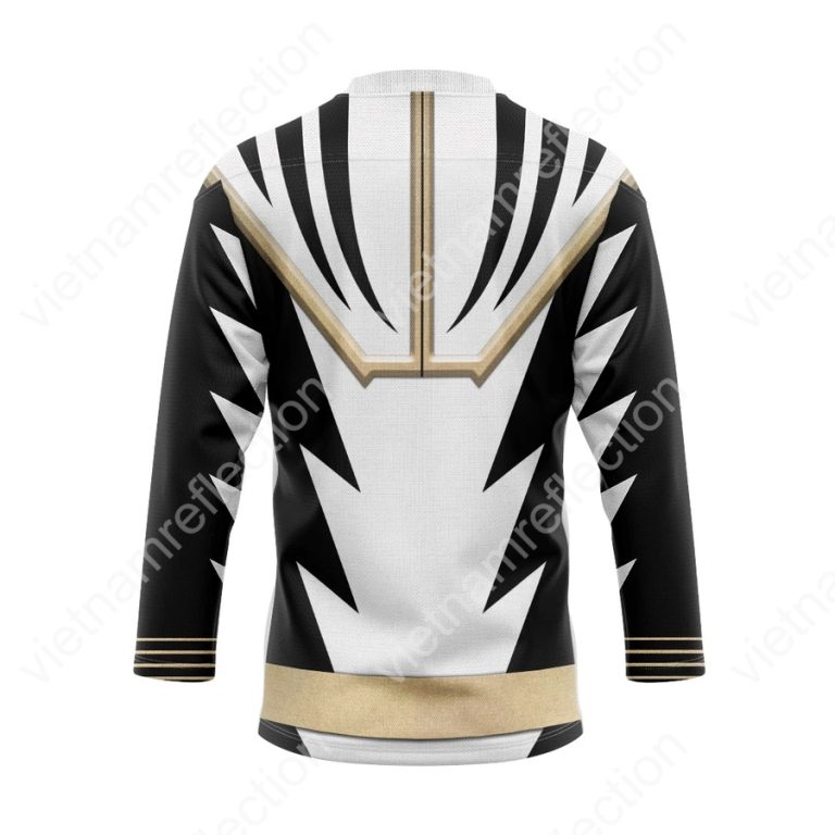 Power Rangers Dino Thunder White Ranger hockey jersey