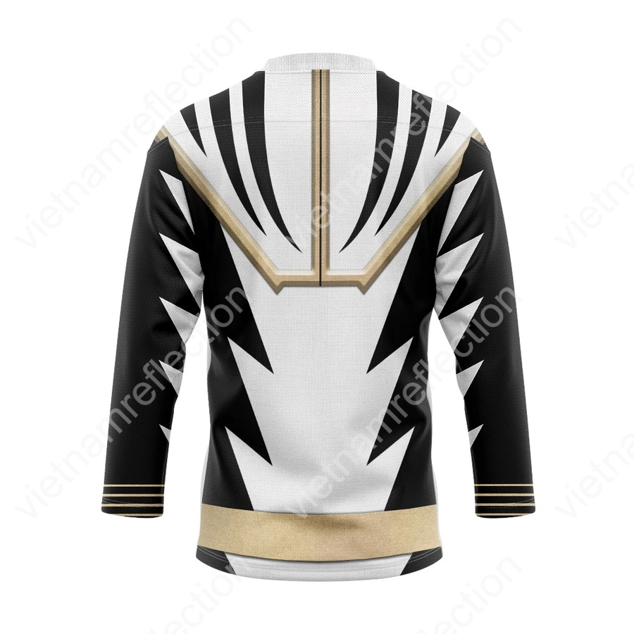 Power Rangers Dino Thunder White Ranger hockey jersey