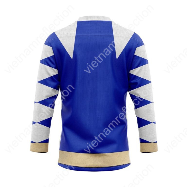 Power Rangers Dino Thunder Blue Ranger hockey jersey