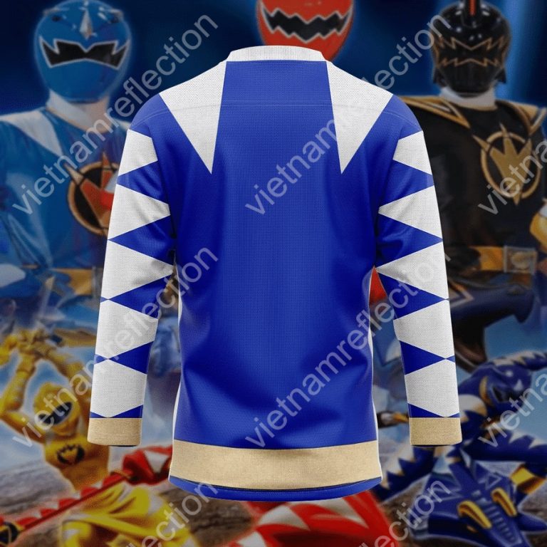 Power Rangers Dino Thunder Blue Ranger hockey jersey