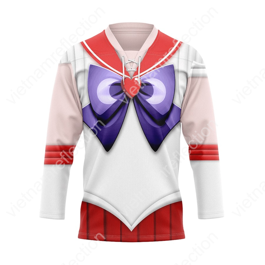 Sailor Moon Sailor Mars cosplay hockey jersey