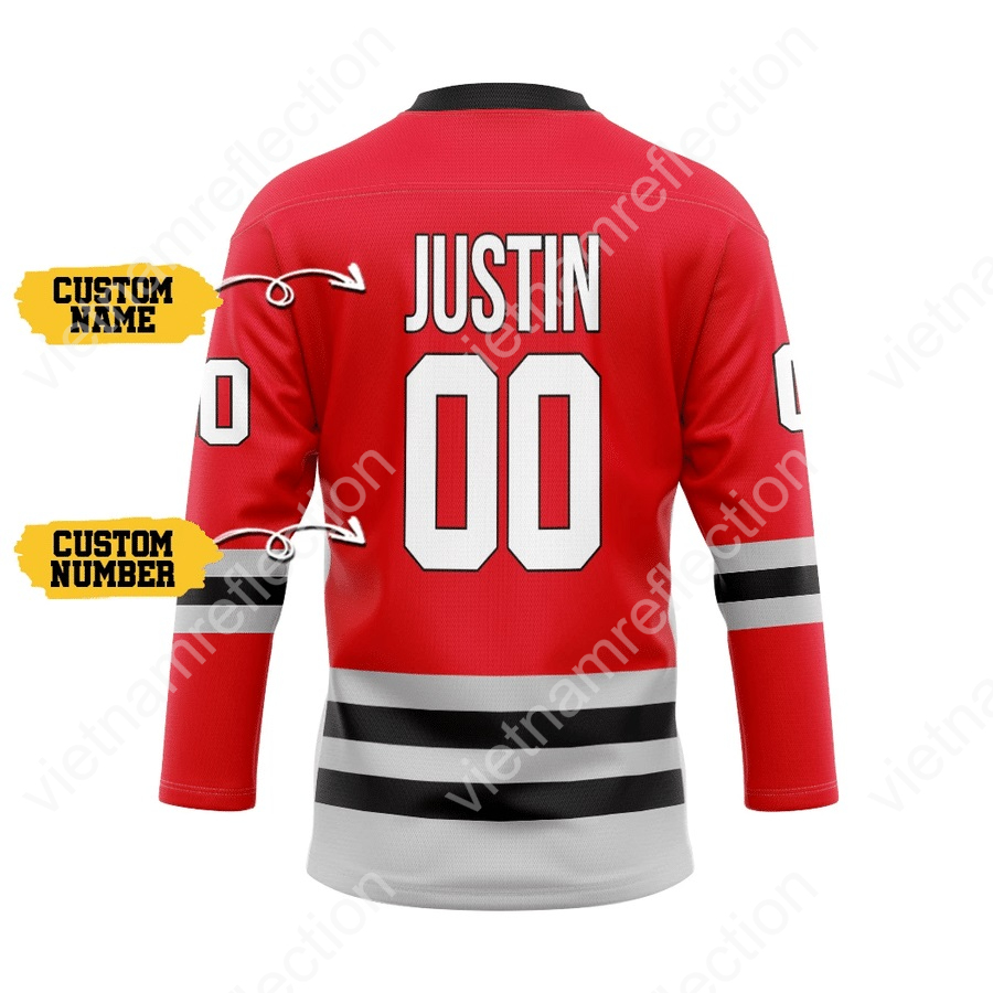 Personalized Chicago Blackhawks NHL hockey jersey