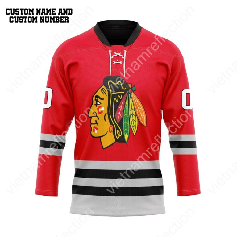 Personalized Chicago Blackhawks NHL hockey jersey