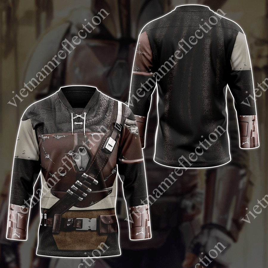 Star Wars The Mandalorian cosplay hockey jersey