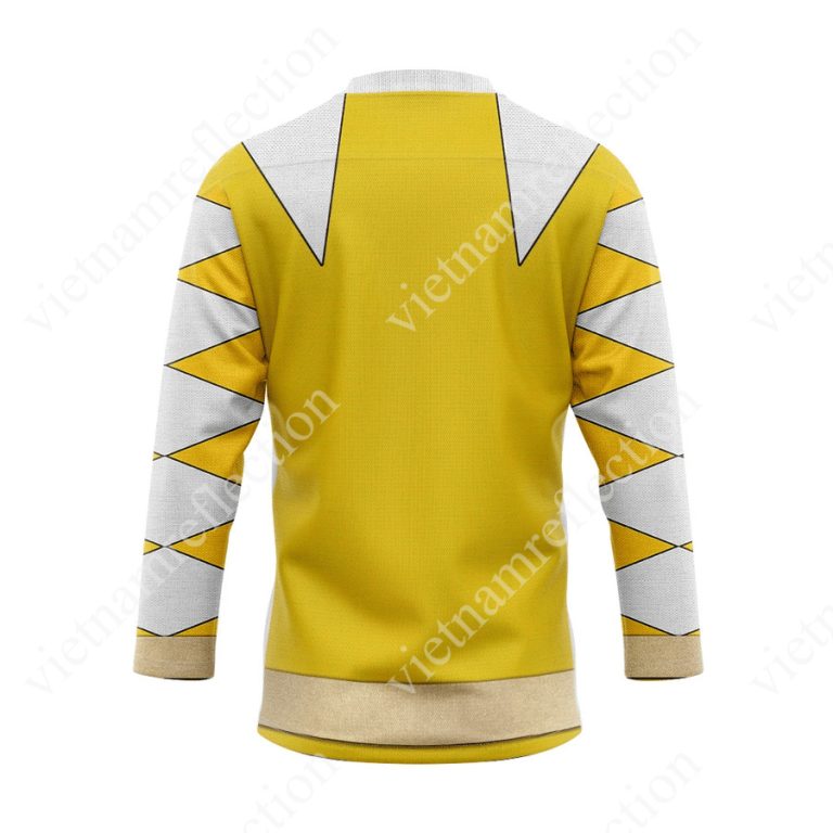 Power Rangers Dino Thunder Yellow Ranger hockey jersey