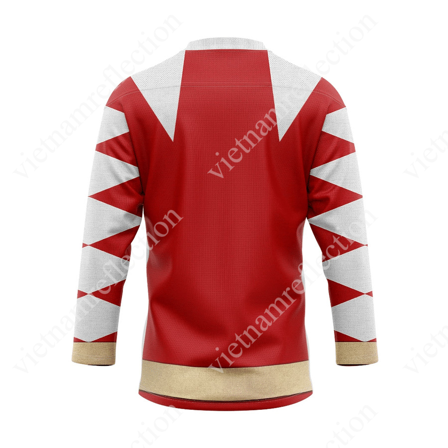 Power Rangers Dino Thunder Red Ranger hockey jersey