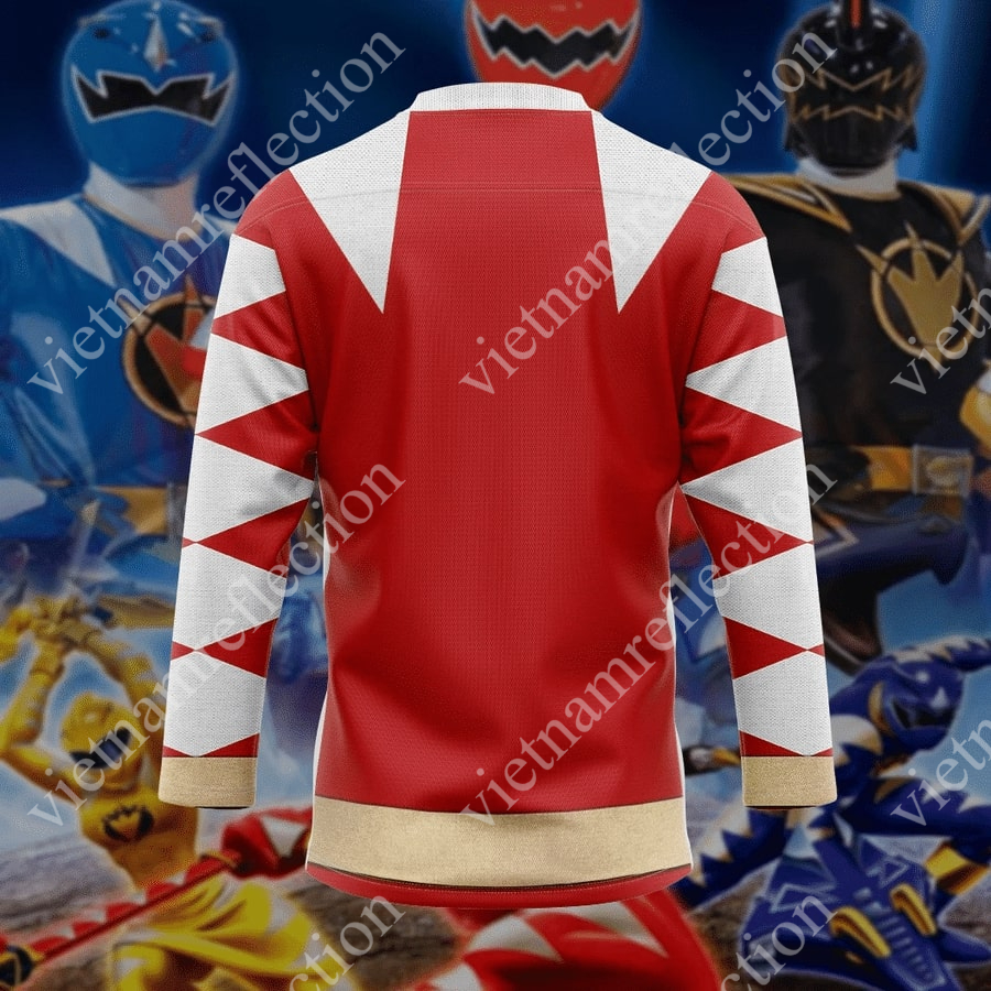 Power Rangers Dino Thunder Red Ranger hockey jersey