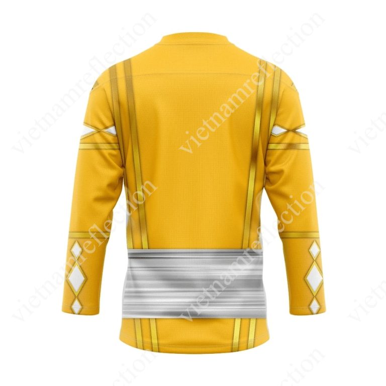 Mighty Morphin Power Rangers Yellow Bear Ninja Ranger Ninjetti hockey jersey