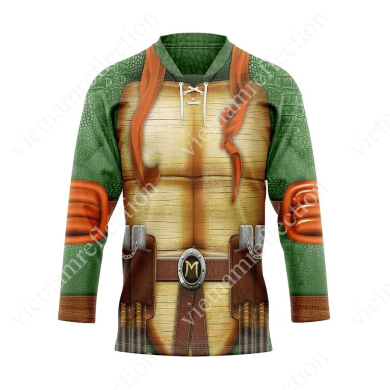 Michelangelo TMNT cosplay hockey jersey