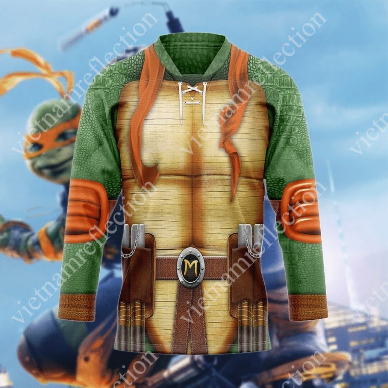 Michelangelo TMNT cosplay hockey jersey