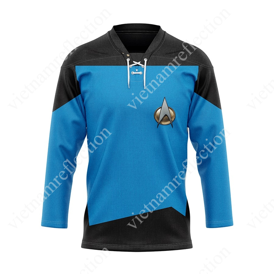 Star Trek The Next Generation 1987 1994 blue hockey jersey