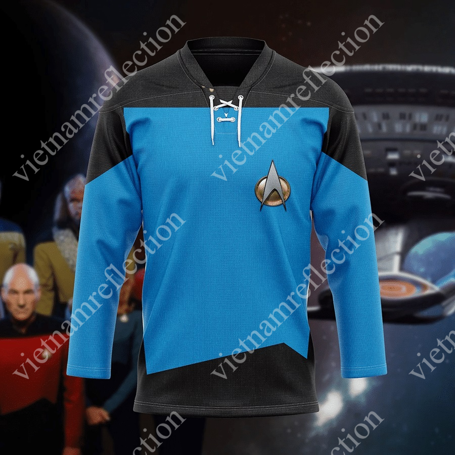 Star Trek The Next Generation 1987 1994 blue hockey jersey