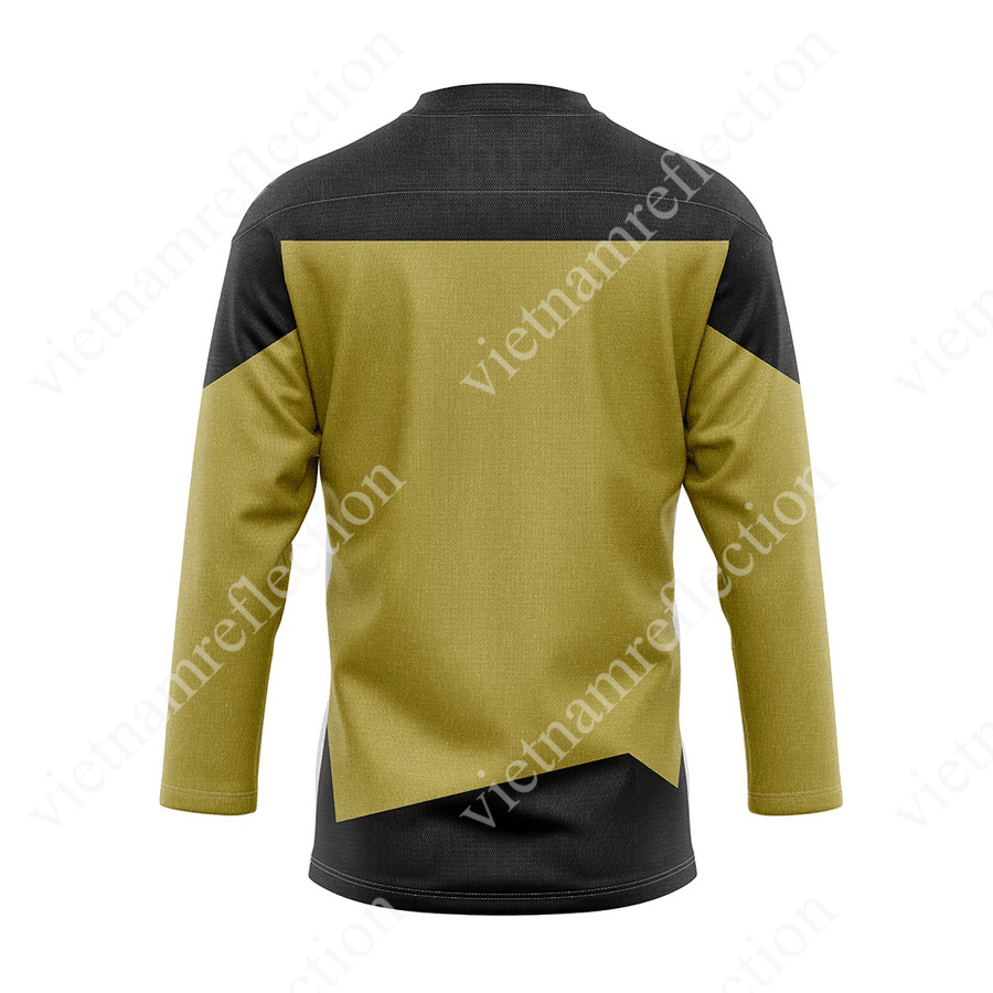 Star Trek The Next Generation 1987 1994 yellow hockey jersey